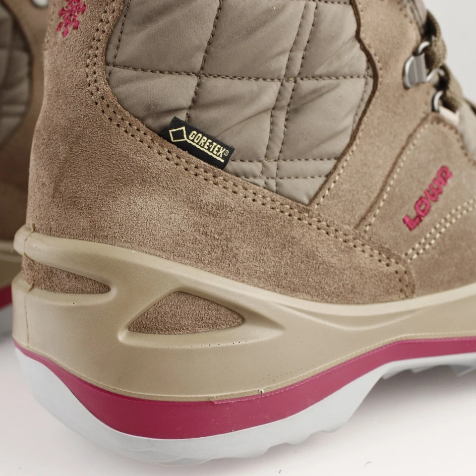 Bota Lowa Atina GTX para mujer talla 8 gamuza tostada impermeable con cordones acolchada Sherpa Foto 3 de 4