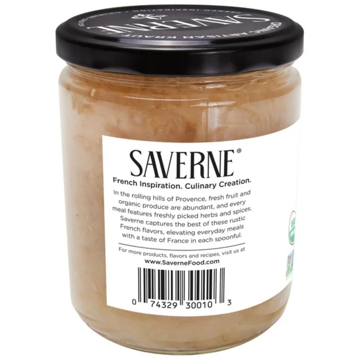 Saverne Artisanal Kraut: Dill & Garlic - Pack Of 3 (16 Oz Jars) Fermented Sauerkraut