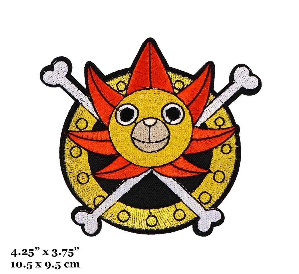 One Piece Anime Thousand Sunny Pirate Ship Logo Embroidered