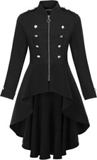 NWT XLARGE SCARLET DARKNESS Women Medieval Renaissance dress/jacket BLACK