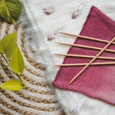 KnitPro Basix Birch Nadelspiel 20cm-  2,0mm bis Jumbo 25,0mm Strumpfstricknadeln