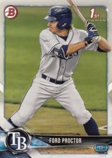 Lot of (100) 2018 Bowman Draft FORD PROCTOR 1st Rookie Card #BD-105 Rays