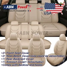 For Lexus Leather Car Seat Covers 5-Seats Front & Rear Full Set Protectors Pad