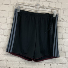 Adidas Womens MiTastigo 17 BR6846 Custom L Black Gray Maroon Soccer Shorts NWT
