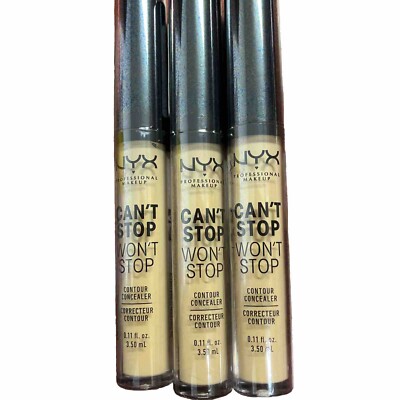 Lot of 2-NYX CAN'T STOP WON'T STOP Contour Concealer 0.11oz  True Beige CSWSC08