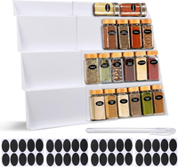 2Stk GewüRzregal Schublade, GewüRz Organizer Schublade Ausziehbar Auf 60Cm, 4-La