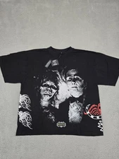 Beetlejuice Civil Regime Shirt Mens Large Black Side By Side Graphic Tee New