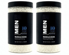 Dead Sea Collection Top 10 Active Men's Muscle Soak Bath Salts, 2-Pack 37 oz 