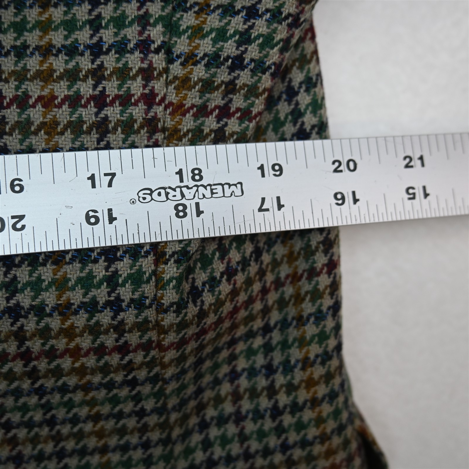 Vtg DAKS 42R Green Houndstooth Arthur Bell 100percent Wool Tweed Mens Jacket Blazer image 8