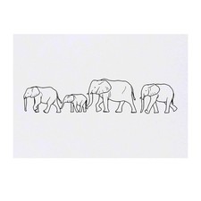 'Elephant Family' Temporary Tattoos / Transfers TO00042500