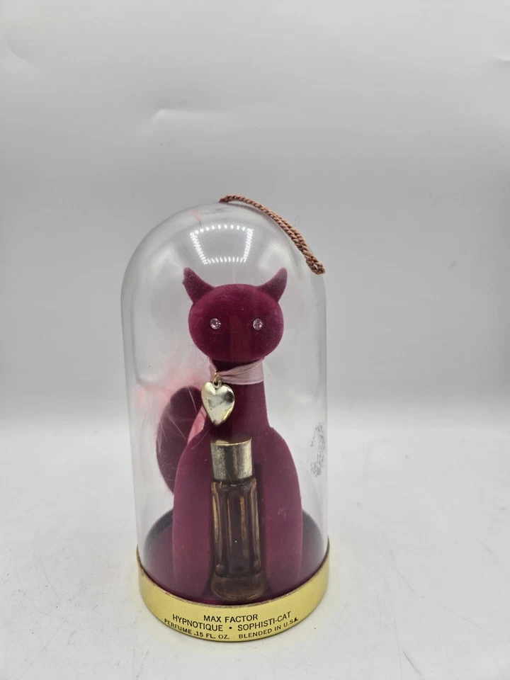 Gargantilla corazón perfume completo MAX FACTOR HYPNOTIQUE SOPHISTI-CAT gato rosa ¡NUEVA DE STOCK RARA! Foto 4 de 4