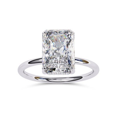 Ctw Lab Grown Diamond Hidden Halo Engagement Ring 925 Or