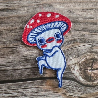 Retro 70s Style Weird Little Magic Mushroom Fairy Fae Witchy Boho Iron On Patch