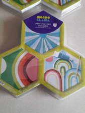 3 Piece Paint-Your-Own Hexagon Canvas Kit - Mondo Llama