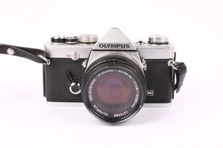 Olympus OM 1 Vintage SLR Film Camera Working w/ Zuiko 50mm f/1.8