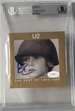 Adam Clayton Best Of U2 Signed Encapsulated CD Cover BAS Autograph Grade 10