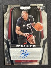 Keshad Johnson 2024-25 Panini Prizm Black Rookie Signatures Auto RC #RS-KES