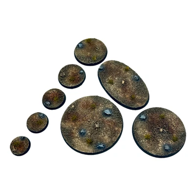 BATTLE BROTHERS Painted Bases for Miniatures & Figures BROWN EARTH TERRAIN Custom Scenic
