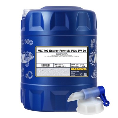 20 L MANNOL Motoröl 7703 O.E.M. 5W-30 Engine Oil Öl Synthetisch + Auslaufhahn