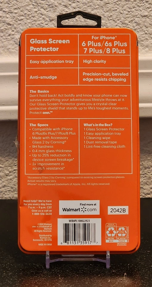 Protector de pantalla de vidrio templado Protect On para iPhone 6 Plus 6s Plus 7 Plus 8 Plus Foto 2 de 2