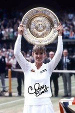 A3 A4 .. Framed Photo Signed Chris Evert Grand Slam Tennis Winning Legend