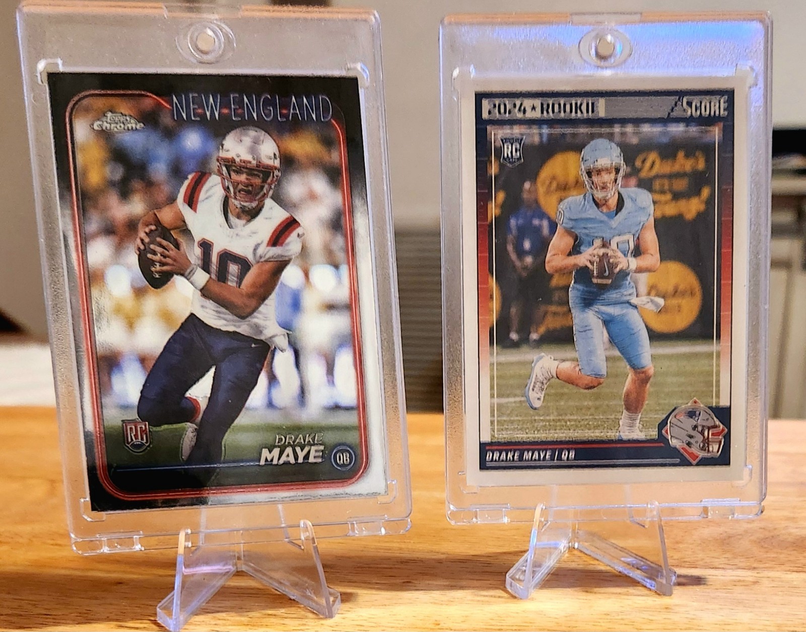 drake maye rookie cards NFL Football Lot of two cards 2024 # 303/283