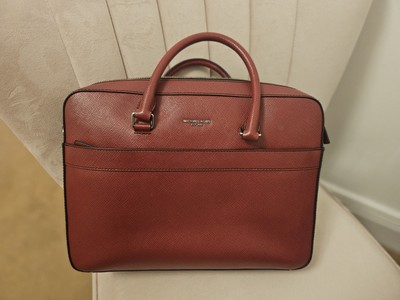 Michael Korrs Red Leather Handbag/ Laptop Case UK