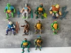 TMNT Teenage Mutant Ninja Turtles Vintage Lot Of 10 Figures w/Some Accessories