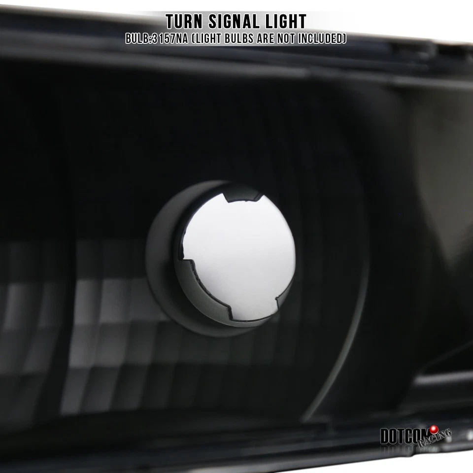 Black Fit 2005-2009 Ford Mustang Bumper Lights Signal Lamps Left+Right 06 07 08 - Изображение 4 из 4