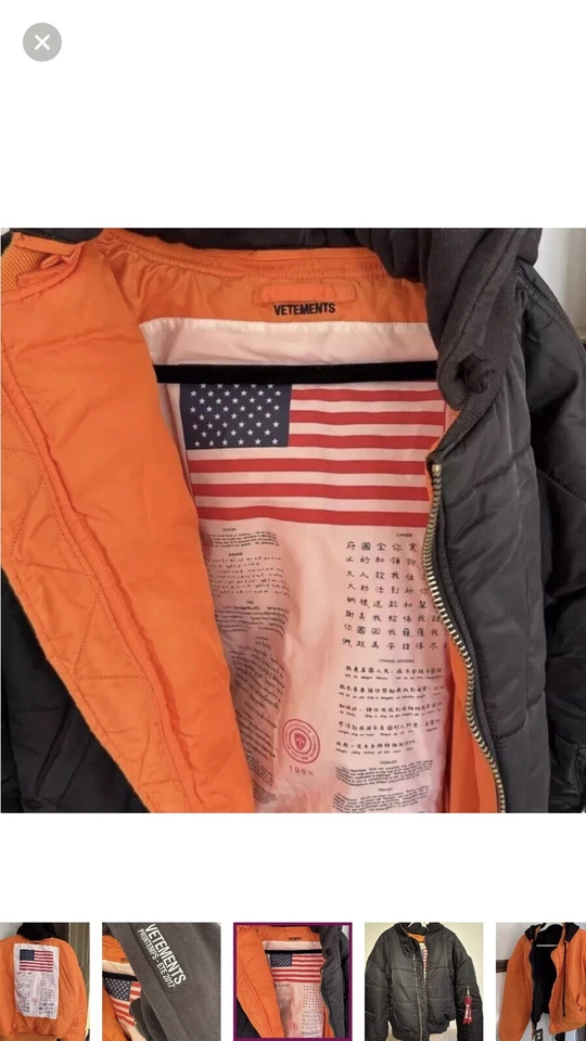 Chaqueta Vetements x Alpha Industries MA-1 auténtica  Foto 3 de 4