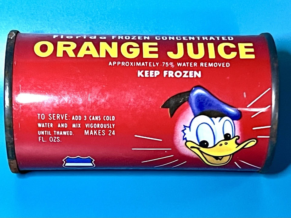 Vintage DONALD DUCK Character Orange Juice Coin BANK Walt Disney Colorful - Image 3 of 4