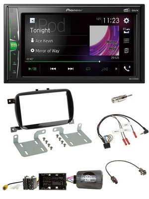 Pioneer 2DIN Lenkrad DAB USB Bluetooth Autoradio für 500 ab 2016 Facelift Piano