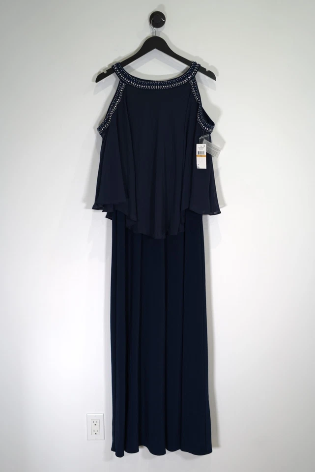 Alex Evenings Plus Size Beaded Cold-Shoulder Overlay Gown Size 16W - Image 2 of 4