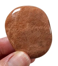 Peach Moonstone Polished Smooth Stone India 22.7 grams.