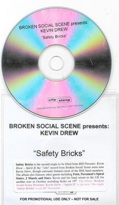 BROKEN SOCIAL SCENE - safety bricks - CD - 1 track promo