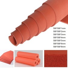 Heat Press Red Silicone Sponge Rubber Sheet Plate Pad 50x50cm(20x20") High Temp