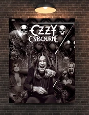 Black Ozzy Osbourne Poster