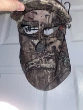 Turkey Deer Bird Hunting Mask Hat Game Face Gear Camo Hook Latch Back