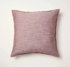 26"x26" Euro Square Throw Pillow Burgundy - Hearth & Hand with Magnolia
