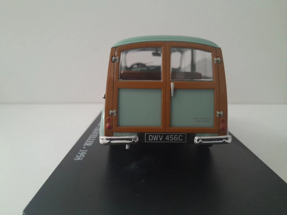 R19 1/24 Auto Vintage Morris Minor 1000 Traveller 1958 Hachette DeAgostini Atlas - Immagine 4 di 4