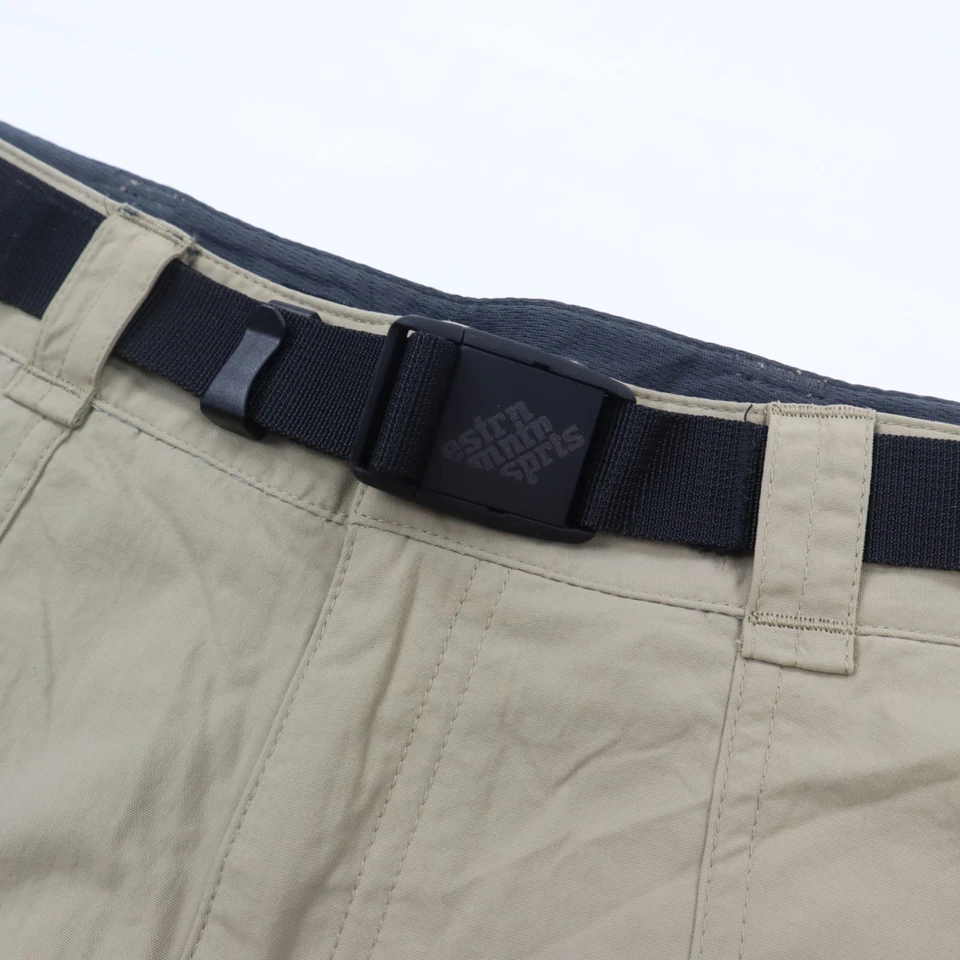 EMS Eastern Mountain Sports 7" Shorts Womens 8 Cargo Nylon Belted Beige Outdoor - Image 2 of 4