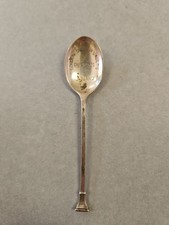 British Hallmarked .925 Silver Collectible Souvenir Coffee Spoon Seal Top 1971