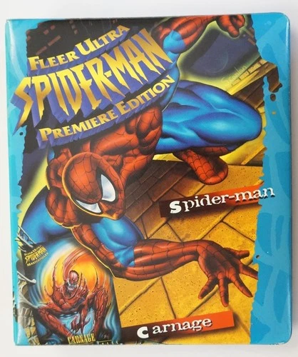 Spiderman 1995 150 cards, 9 Golden Web, 12 Clearchrome, 6 Holoblast, binder