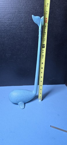 New Cast Iron Blue Whale W/ Gold Accent Toilet Paper Stand Holder Holds 3 Rolls - Picture 12 of 16