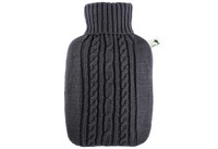 Hugo Frosch WäRmflasche Klassik 1,8L Strickbezug Dunkelgrau