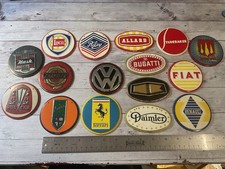 Original Vintage Wheaties Cereal Metal Car Badge Lot Ferrari Etc
