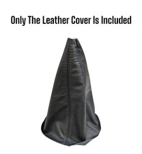 Black Real Leather Manual Shift Boot Cover For 1999-2006 Chevy Gmc Truck Zf6