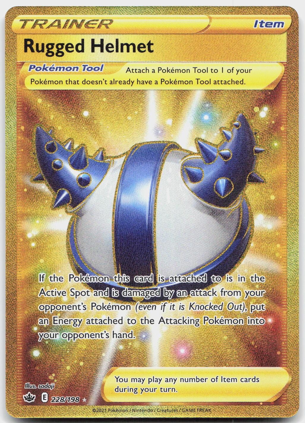 Rugged Helmet 228/198 Secret Rare Chilling Reign Pokemon Near Mint