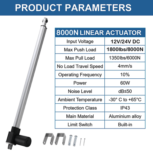 DC 24V Linear Actuator 8000N Linearantrieb 100MM 1000MM Elektrischer Linearmotor - Picture 2 of 41