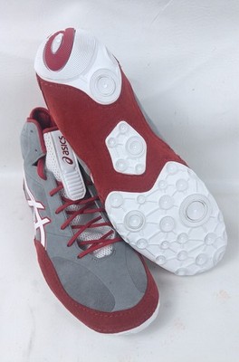 Asics Dan Gable EVO Wrestling Shoes - Aluminum/White/Red US 7.5 EU 39 Asics Dan Gable EVO Wrestling Shoes - Aluminum/White/Red  main image 2